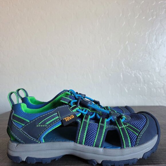 Teva Manatee Water Sandals Blue Size Kid's 1 Bungee Lace Closed Toe Outdoor Hike - Picture 1 of 9